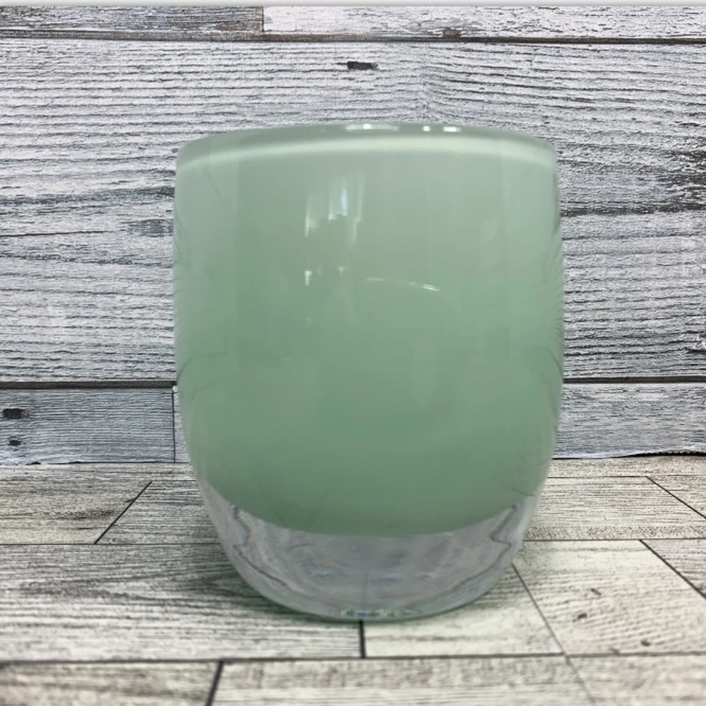 Glassybaby Thank You Mint Green Glass Candle Holder with Triskelion